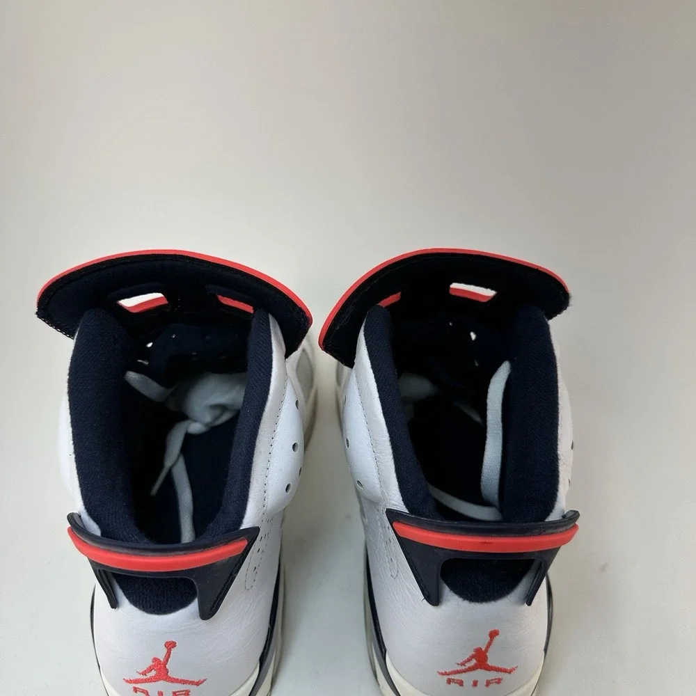 Nike Air Jordan 6 Retro Infrared White Grey 2018 Size 10 384664-104